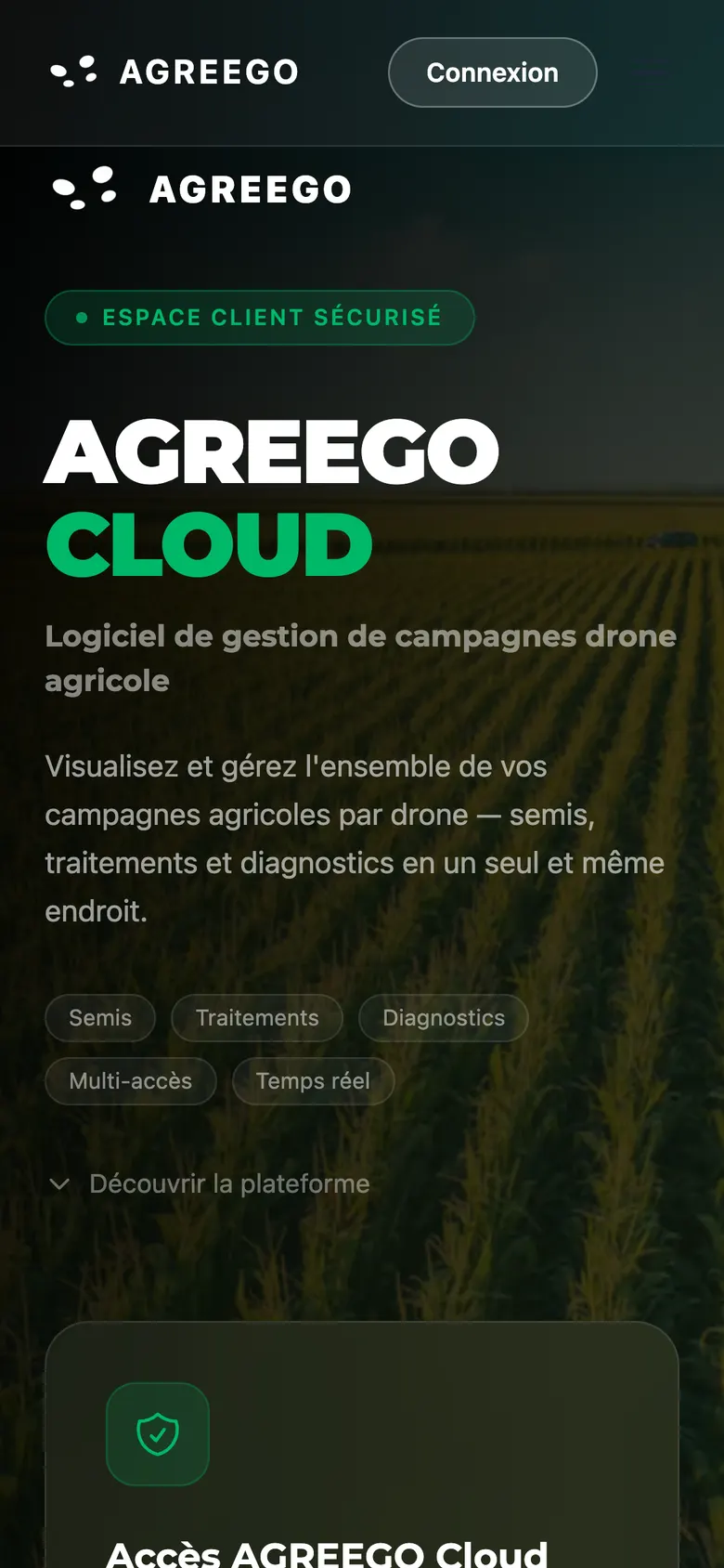 AGREEGO Cloud on mobile