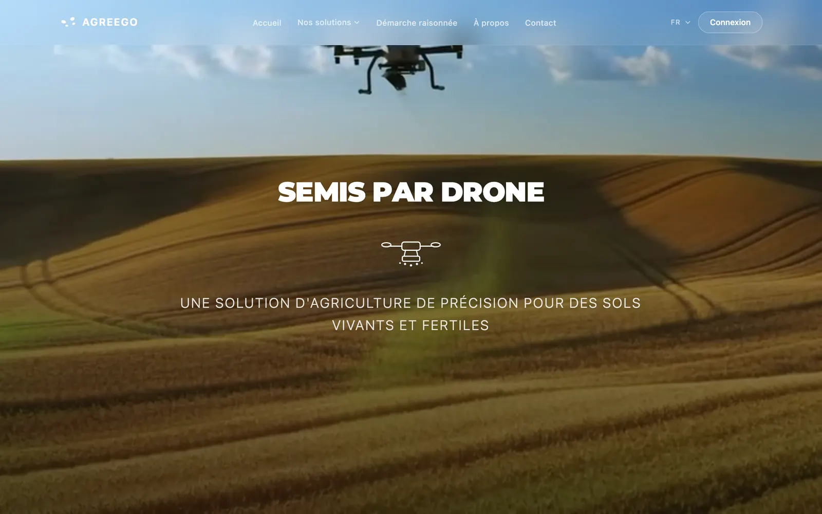 “Drone seeding” solution page